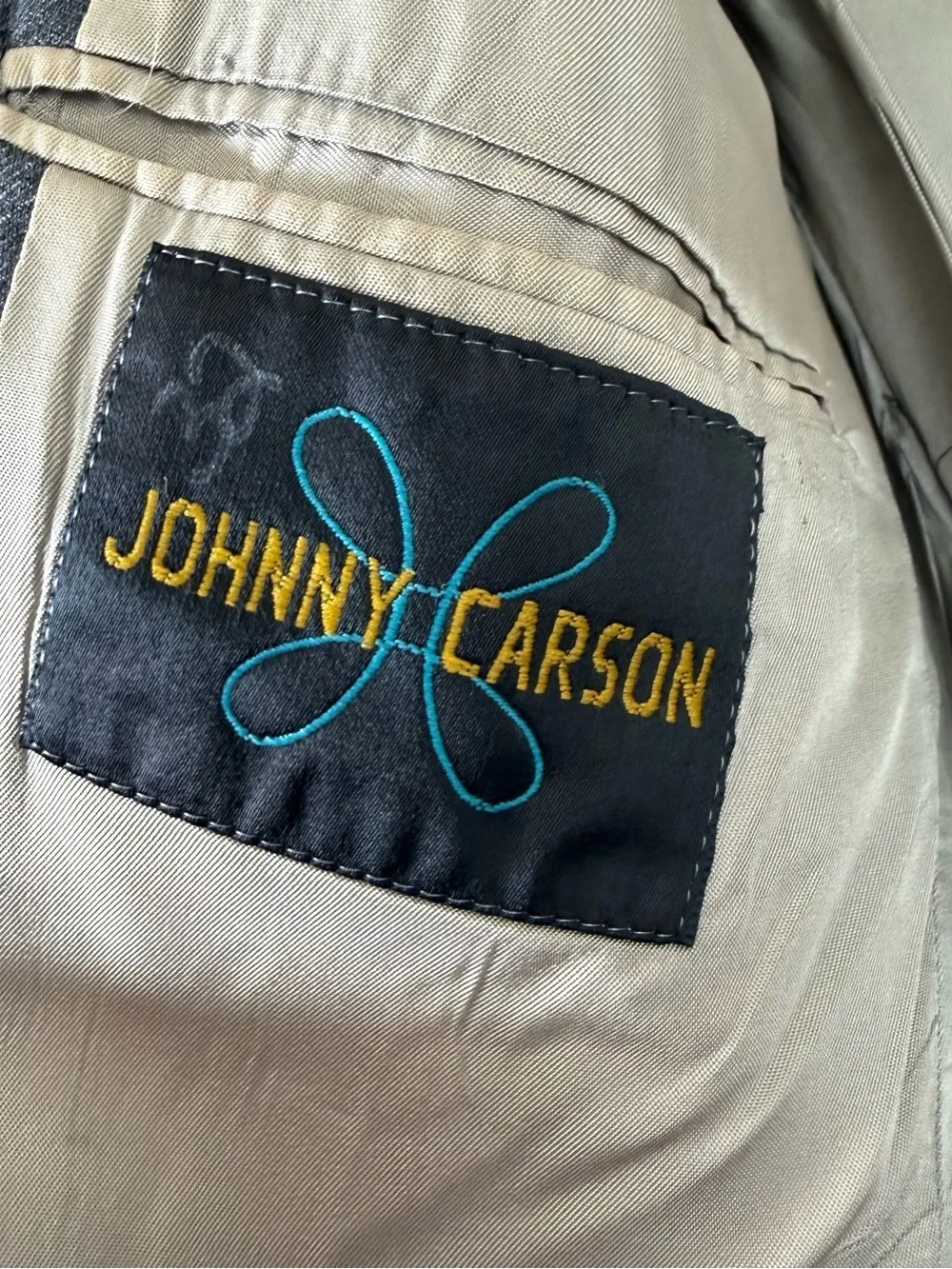 VTG Johnny Carson Gray 2-Button Blazer Suit Jacket Sport Coat Union Made USA